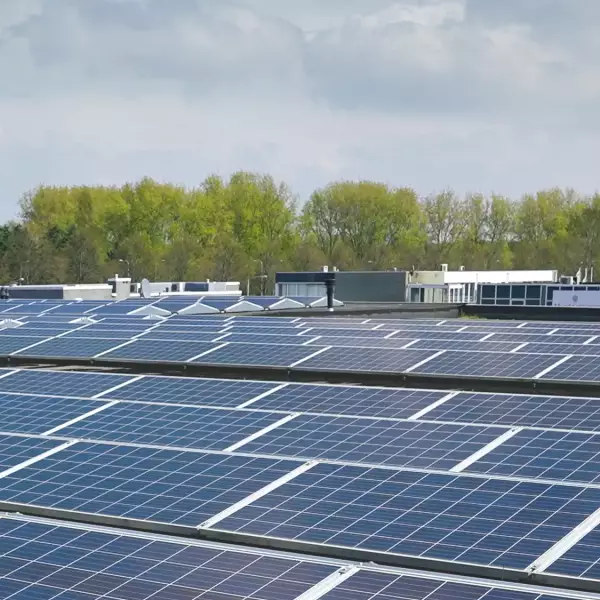 Completed rooftop solar installation